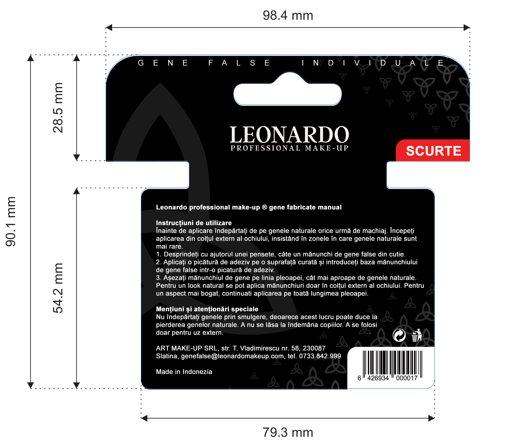 Packaging Design blister card gene false Leonardo